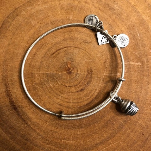 Alex and Ani sliver bangle with cupcake charm! - Picture 3 of 3
